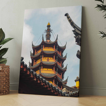 Chinesischer Tempel - Poster oder Leinwand
