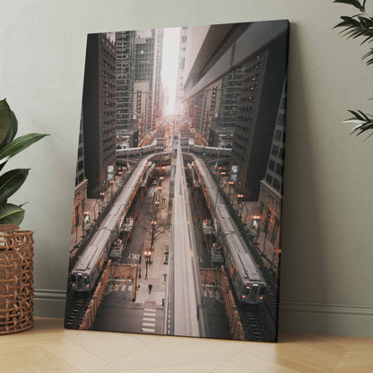 Chicago Train - Poster oder Leinwand