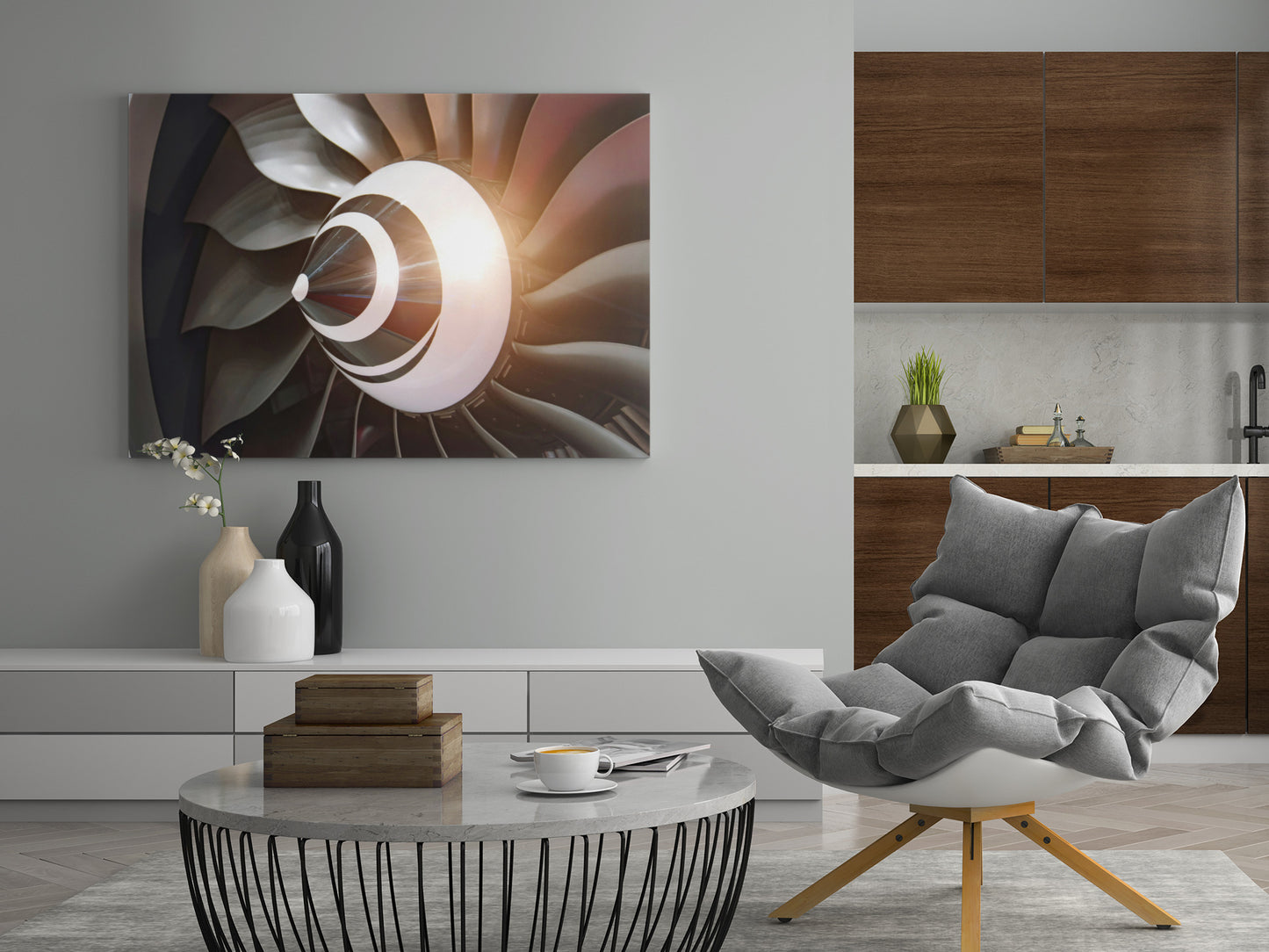 Airplane Engine - Poster oder Leinwand