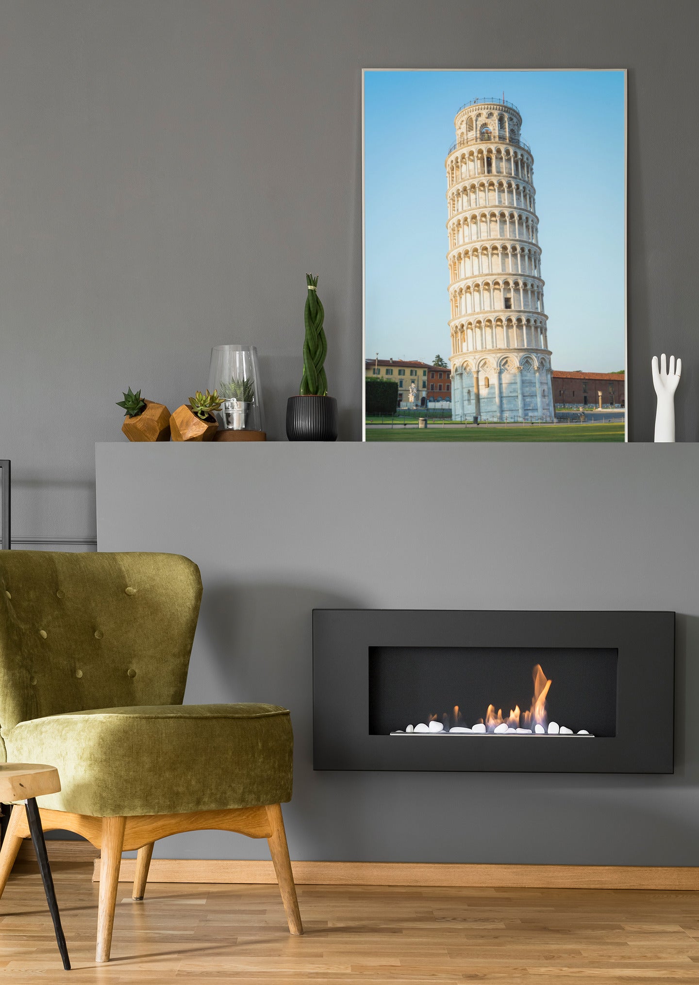 Schiefer Turm von Pisa - Poster oder Leinwand