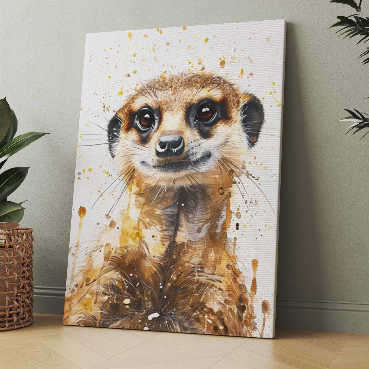 Erdmännchen Pastel - Poster oder Leinwand
