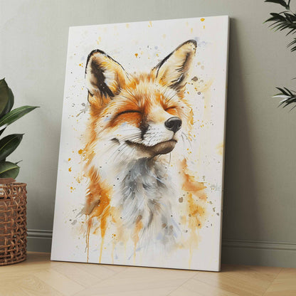 Fröhlicher Fuchs Pastel - Poster oder Leinwand