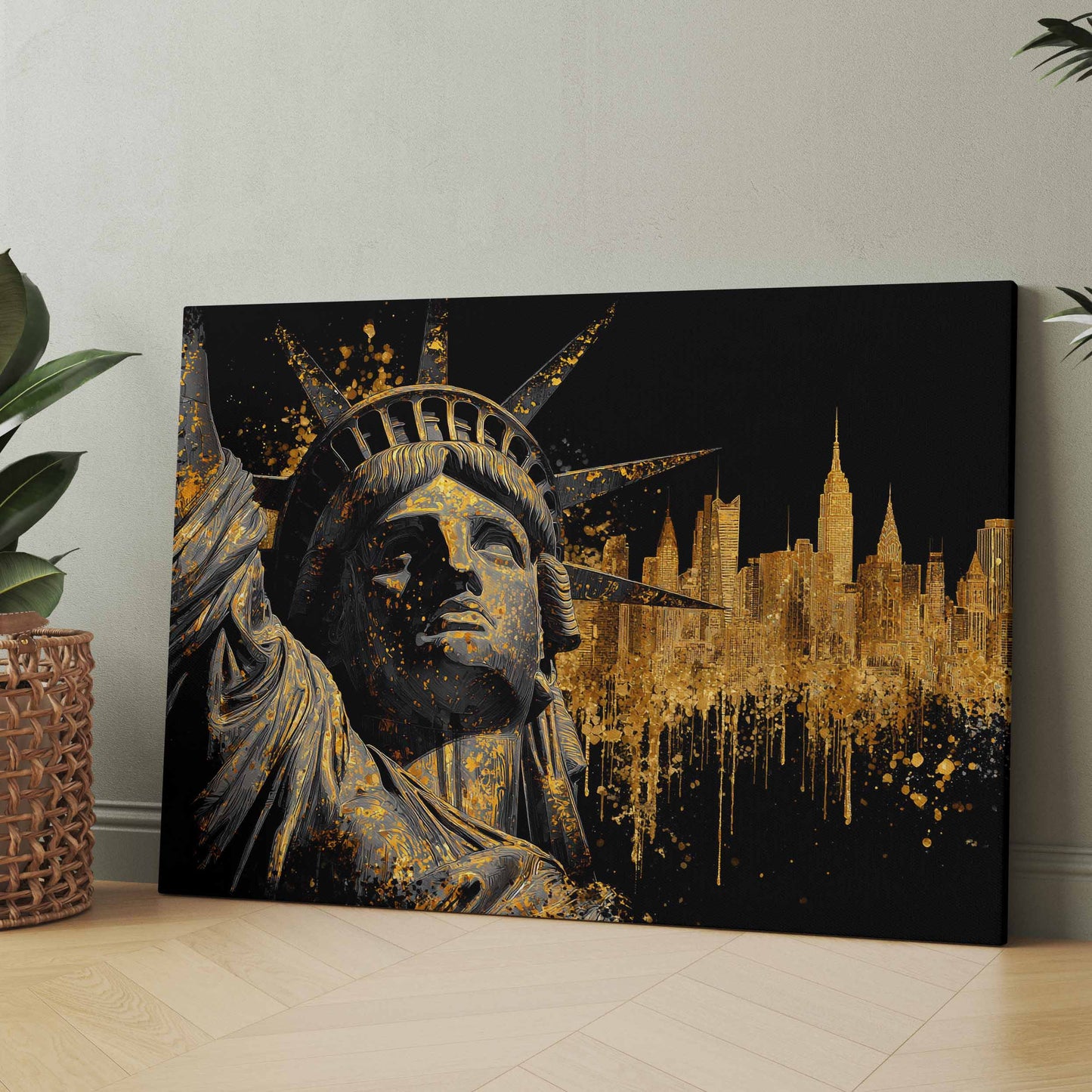 Freiheitsstatue NYC Skyline - Poster oder Leinwand