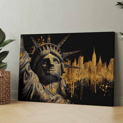 Freiheitsstatue NYC Skyline - Poster oder Leinwand
