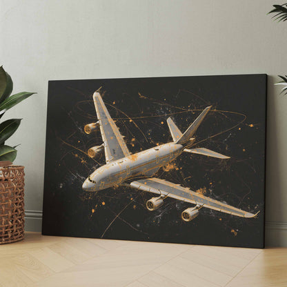 Flugzeug A380 Doppeldecker - Poster oder Leinwand