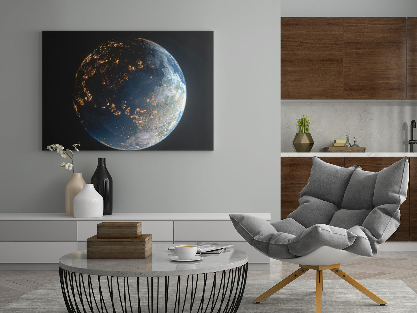 Erde im Weltall - Poster oder Leinwand
