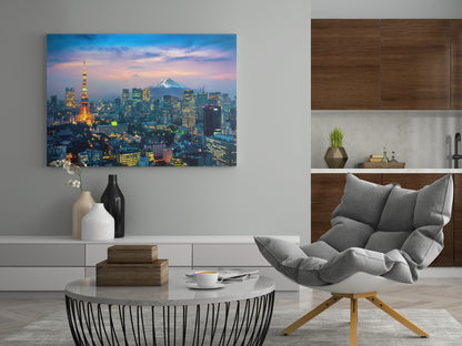 Tokyo bei Sonnenuntergang - Poster oder Leinwand