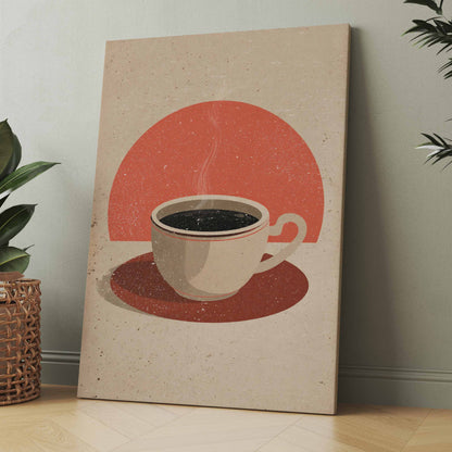 Vintage Kaffee Tasse - Poster oder Leinwand