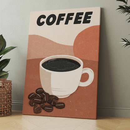 Kaffeetasse Minimalistisch - Poster oder Leinwand