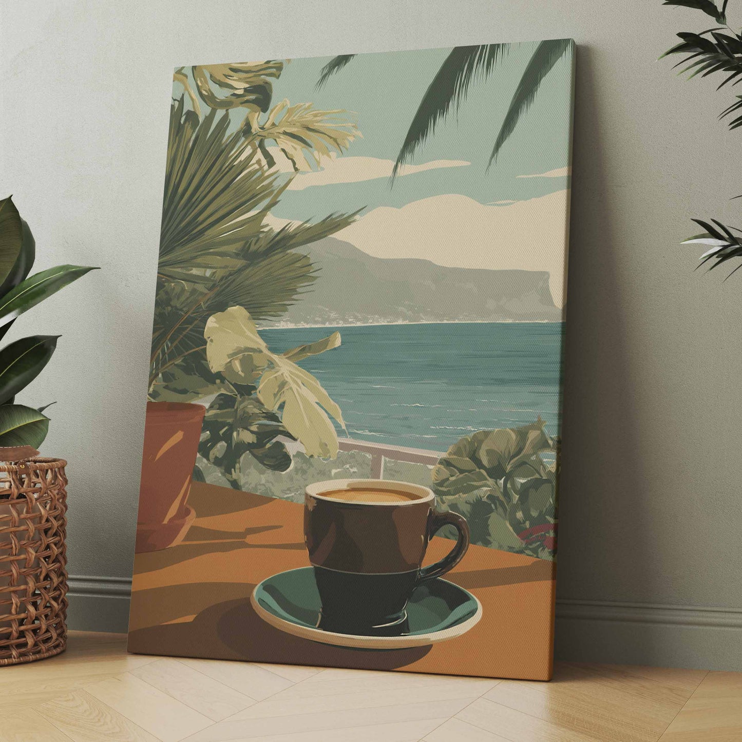 Kaffee in Italien Vintage - Poster oder Leinwand