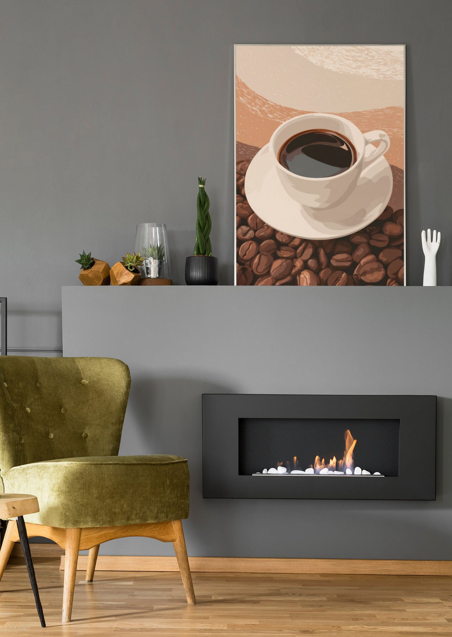 Minimalistic Coffee - Poster oder Leinwand