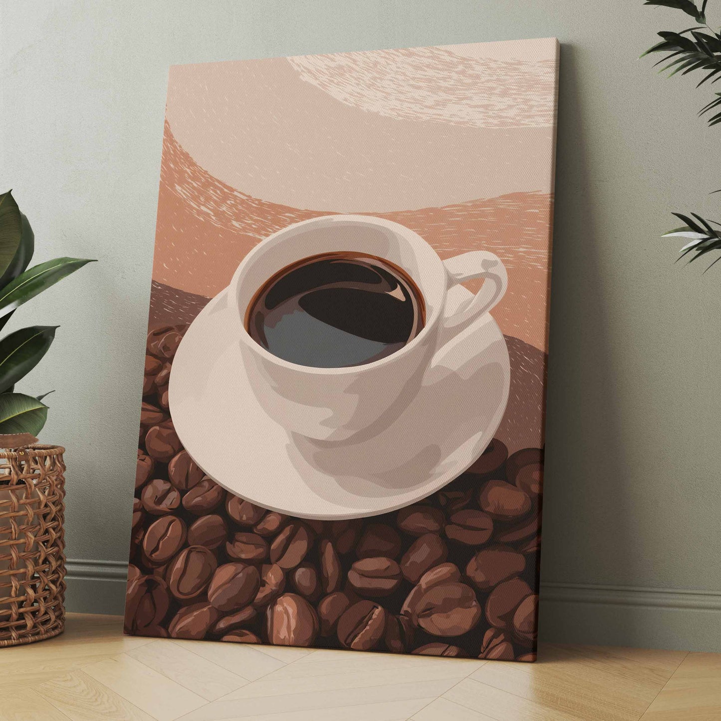 Minimalistic Coffee - Poster oder Leinwand
