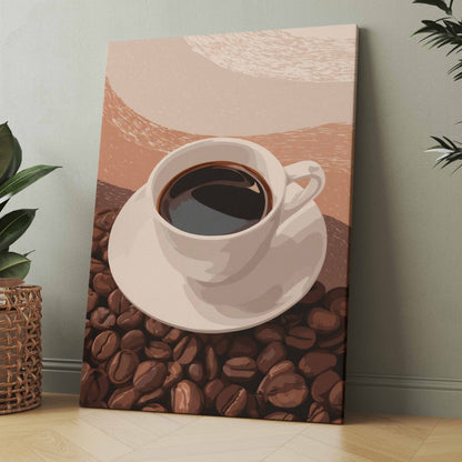 Minimalistic Coffee - Poster oder Leinwand