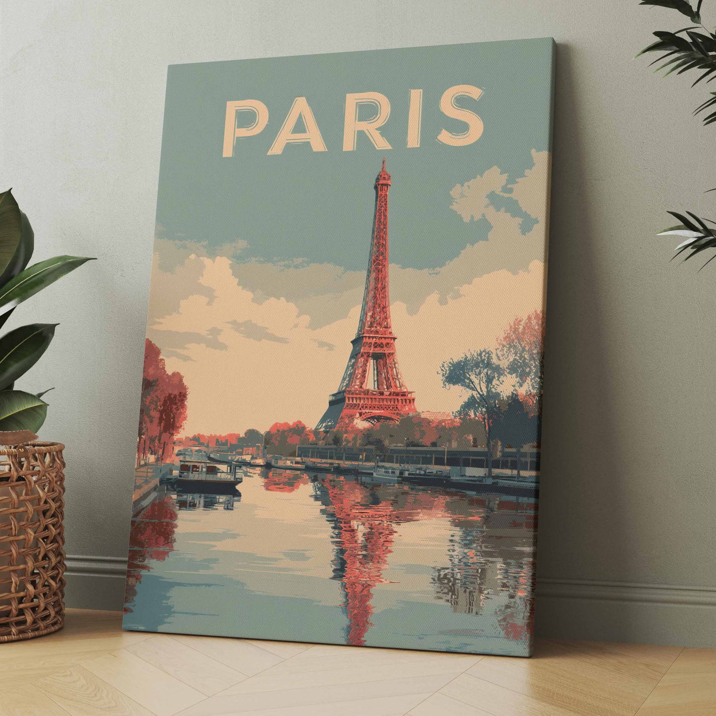 Pariser Eiffelturm Minimalistic - Poster oder Leinwand