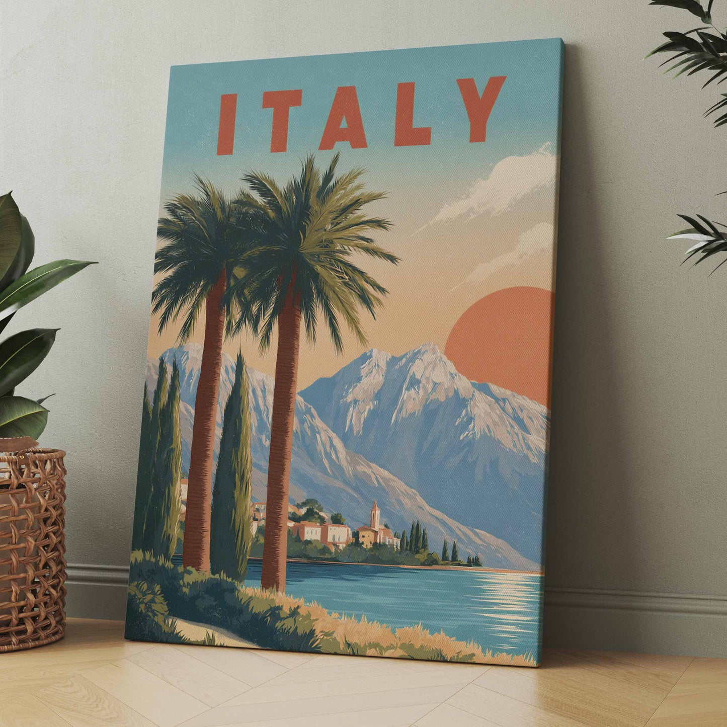 Italien Gardasee Vintage - Poster oder Leinwand