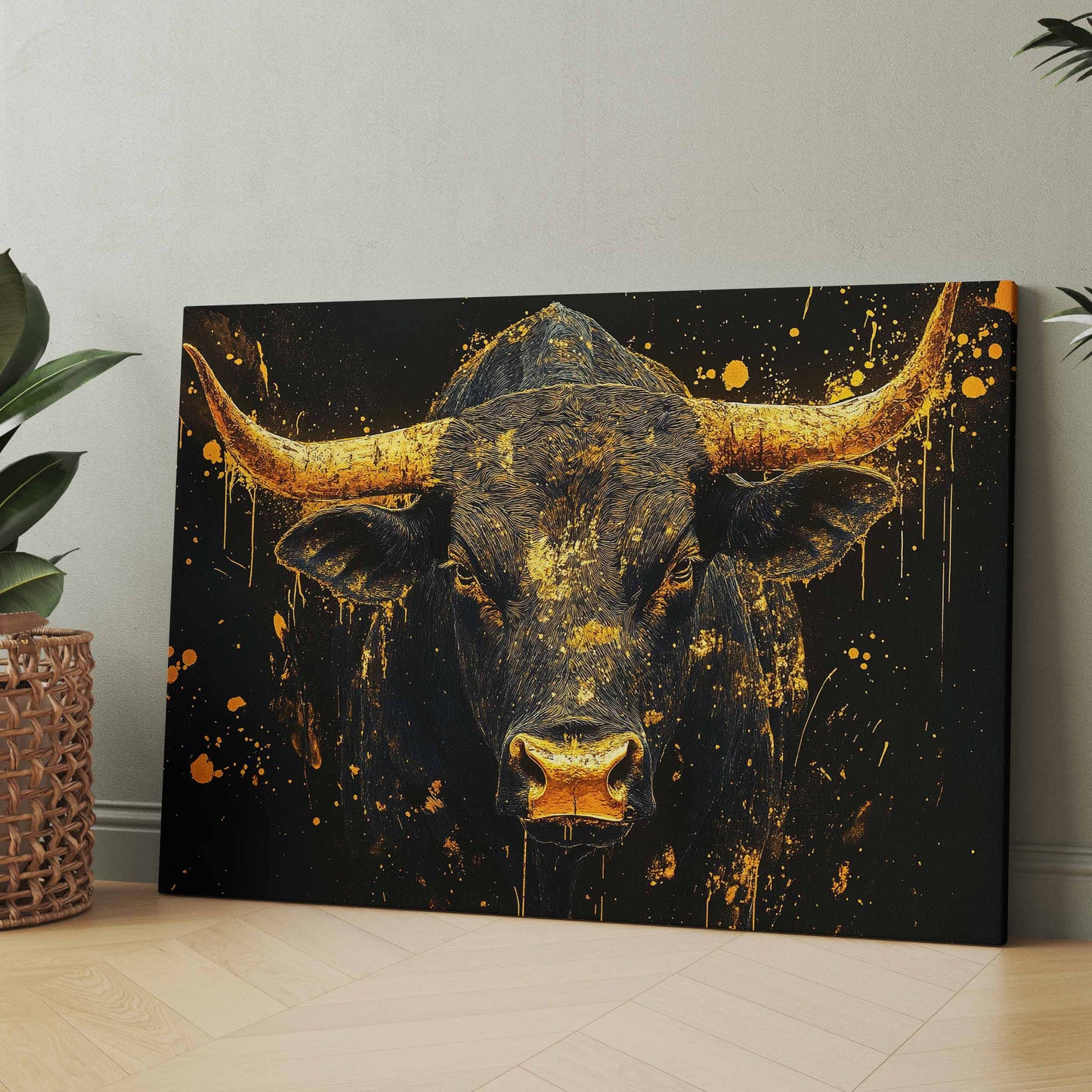 Goldener Stier - Poster oder Leinwand
