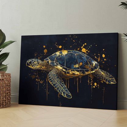 Goldenen Schildkröte - Poster oder Leinwand